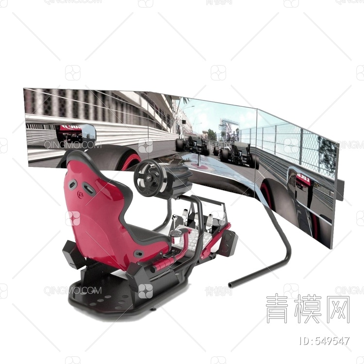 赛车模拟游戏机3D模型下载【ID:549547】