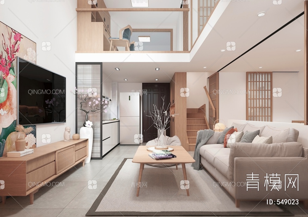 单身公寓3D模型下载【ID:549023】