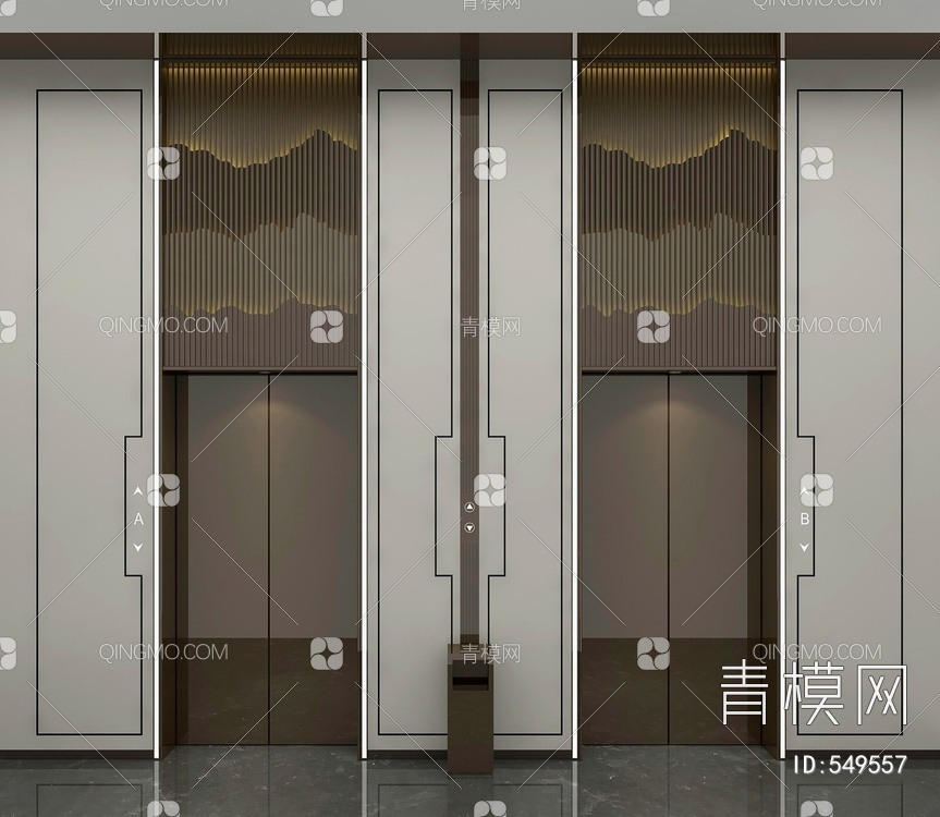 电梯间3D模型下载【ID:549557】