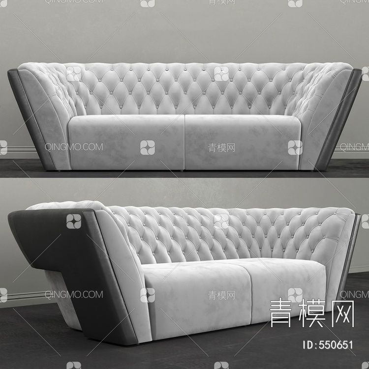 双人沙发3D模型下载【ID:550651】