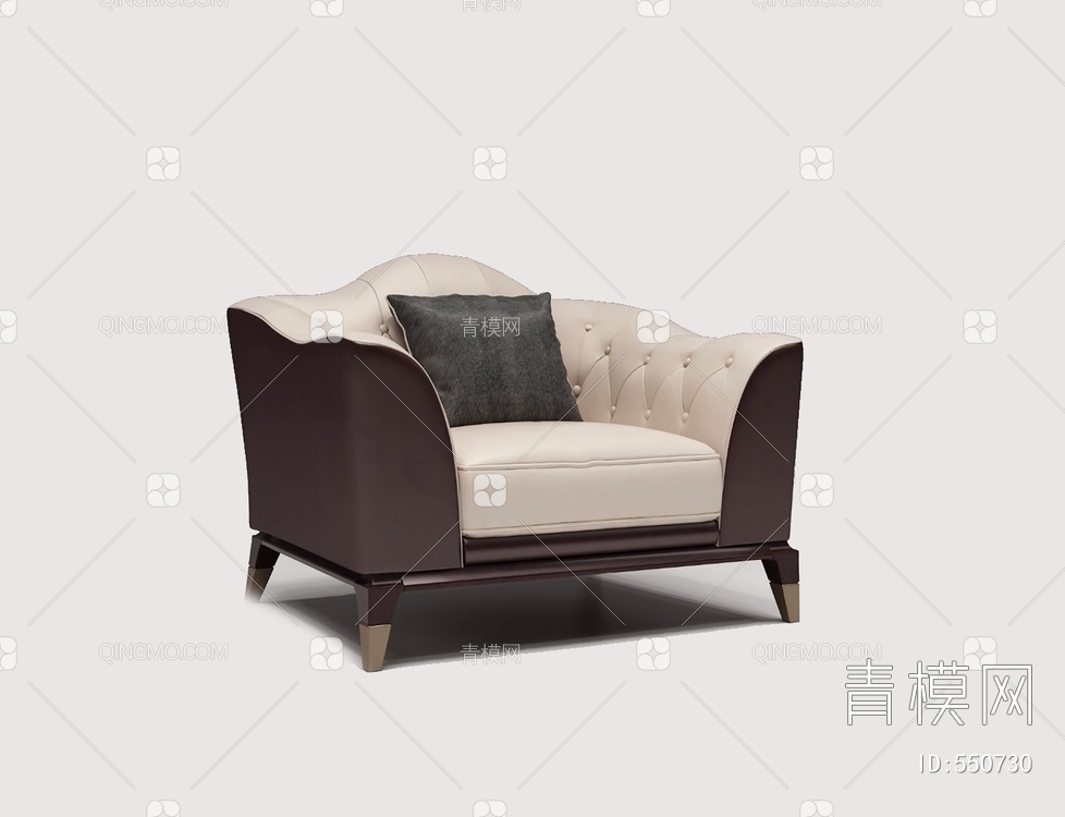 单人沙发3D模型下载【ID:550730】