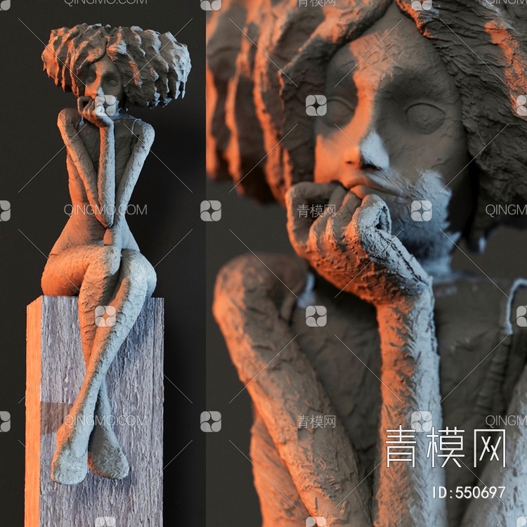 雕塑3D模型下载【ID:550697】