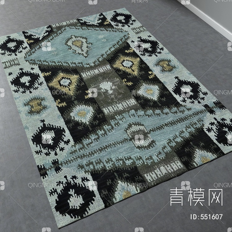 方形地毯vary材质下载【ID:551607】