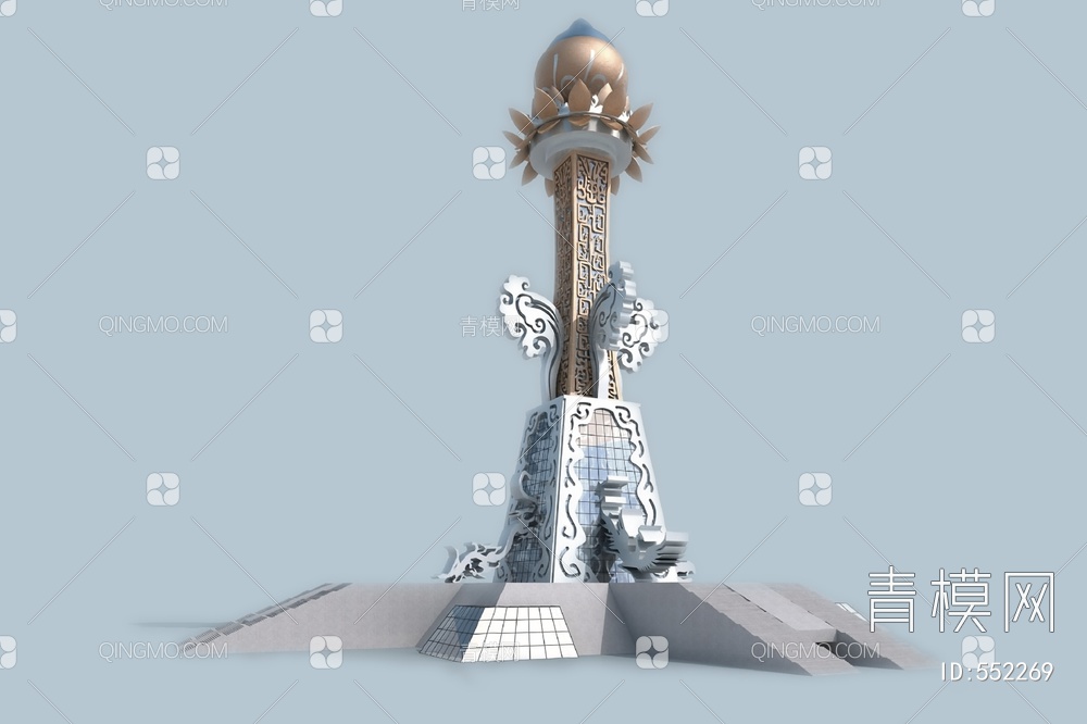 城市雕塑3D模型下载【ID:552269】