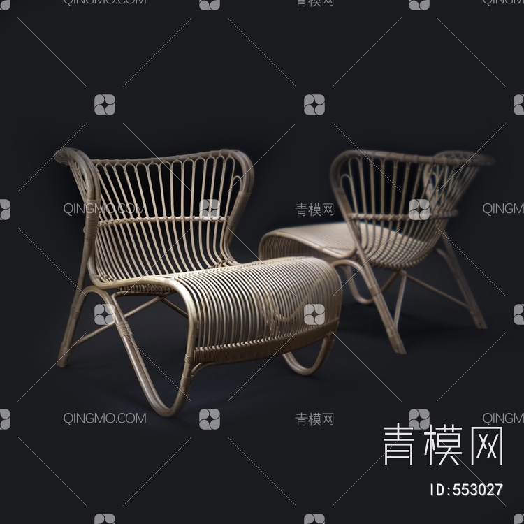 休闲椅3D模型下载【ID:553027】
