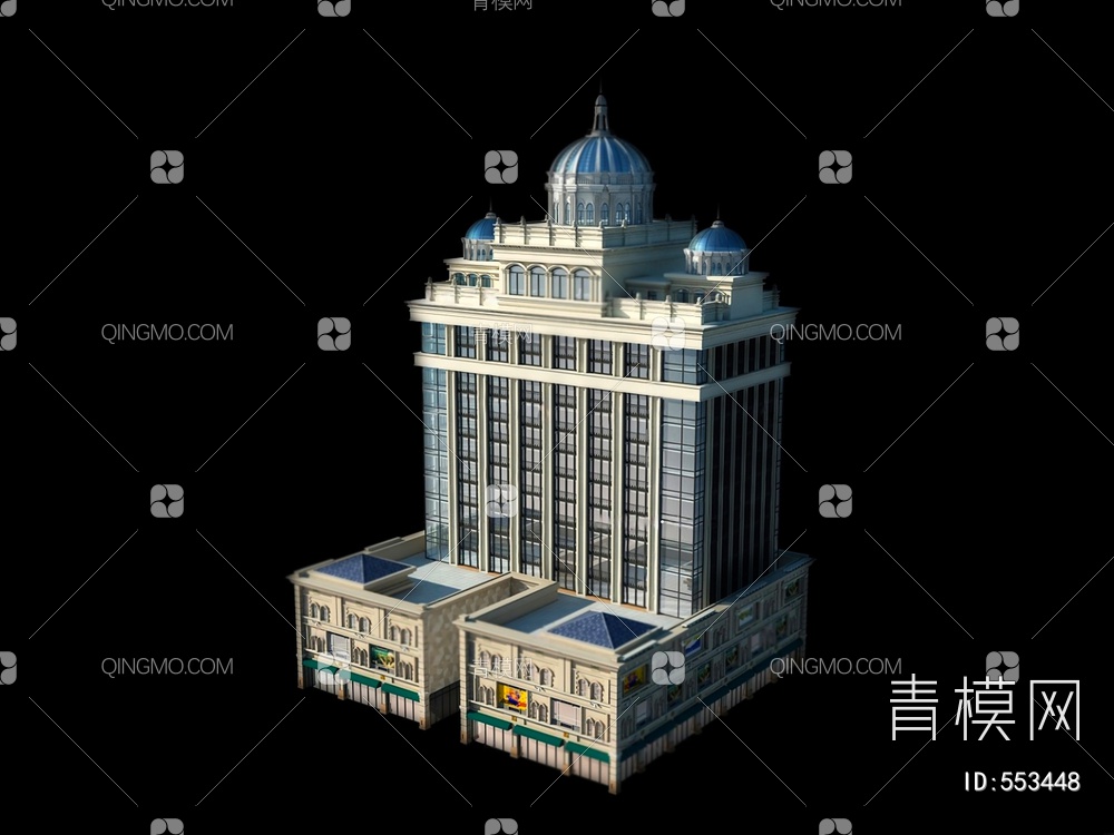 酒店建筑3D模型下载【ID:553448】
