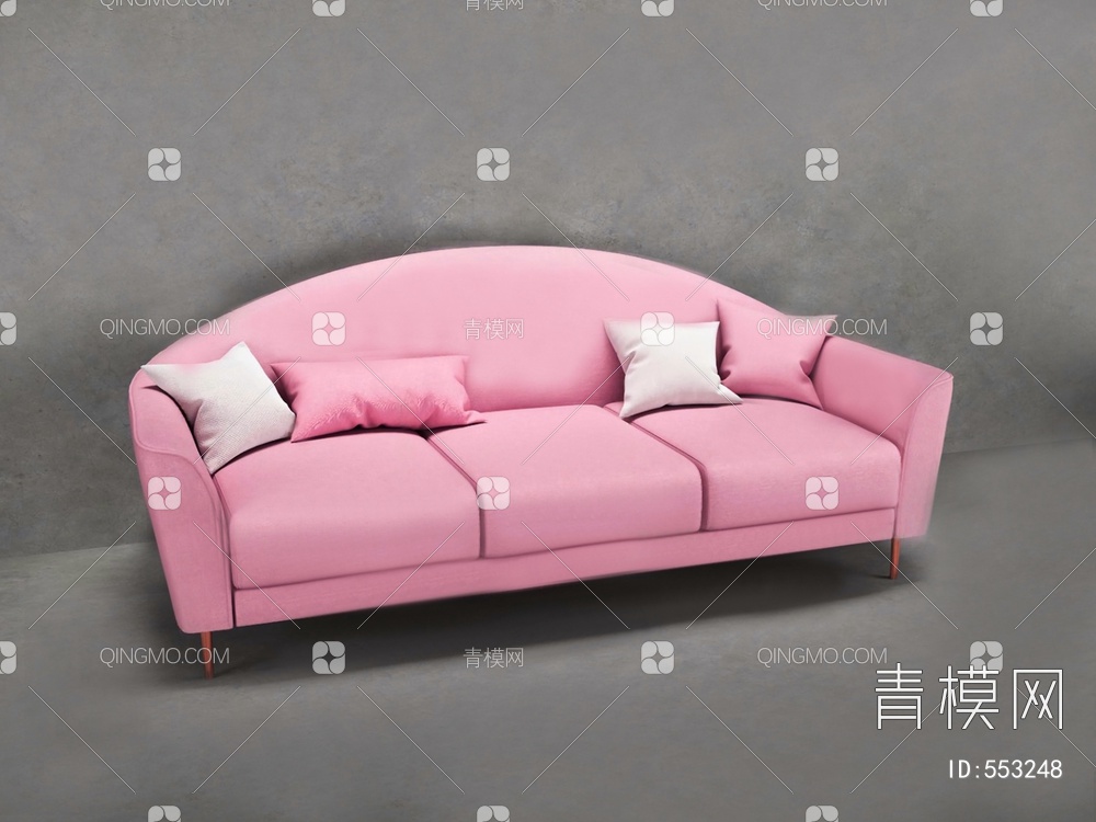 三人沙发3D模型下载【ID:553248】