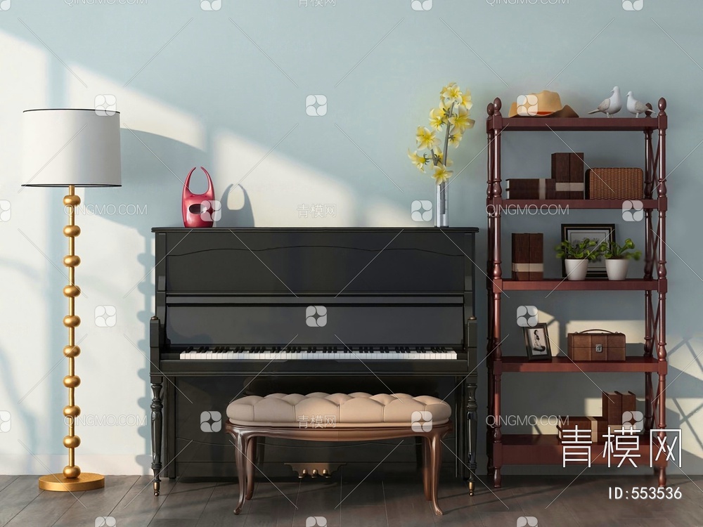 钢琴3D模型下载【ID:553536】
