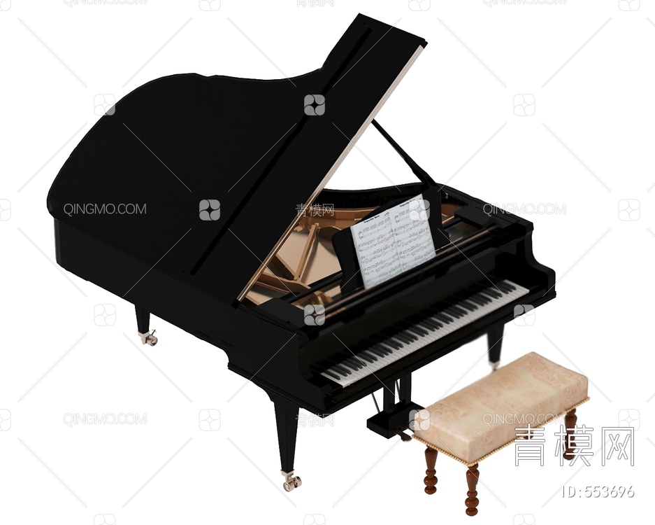 钢琴3D模型下载【ID:553696】