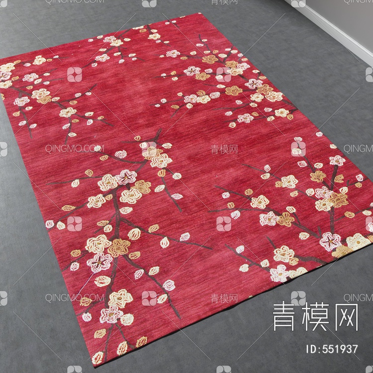 方形地毯vary材质下载【ID:551937】