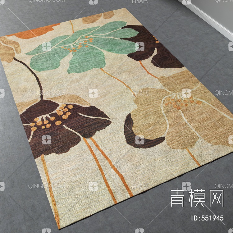 方形地毯vary材质下载【ID:551945】