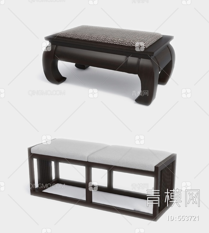 沙发凳3D模型下载【ID:553721】