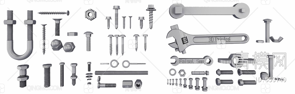 五金件3D模型下载【ID:553140】