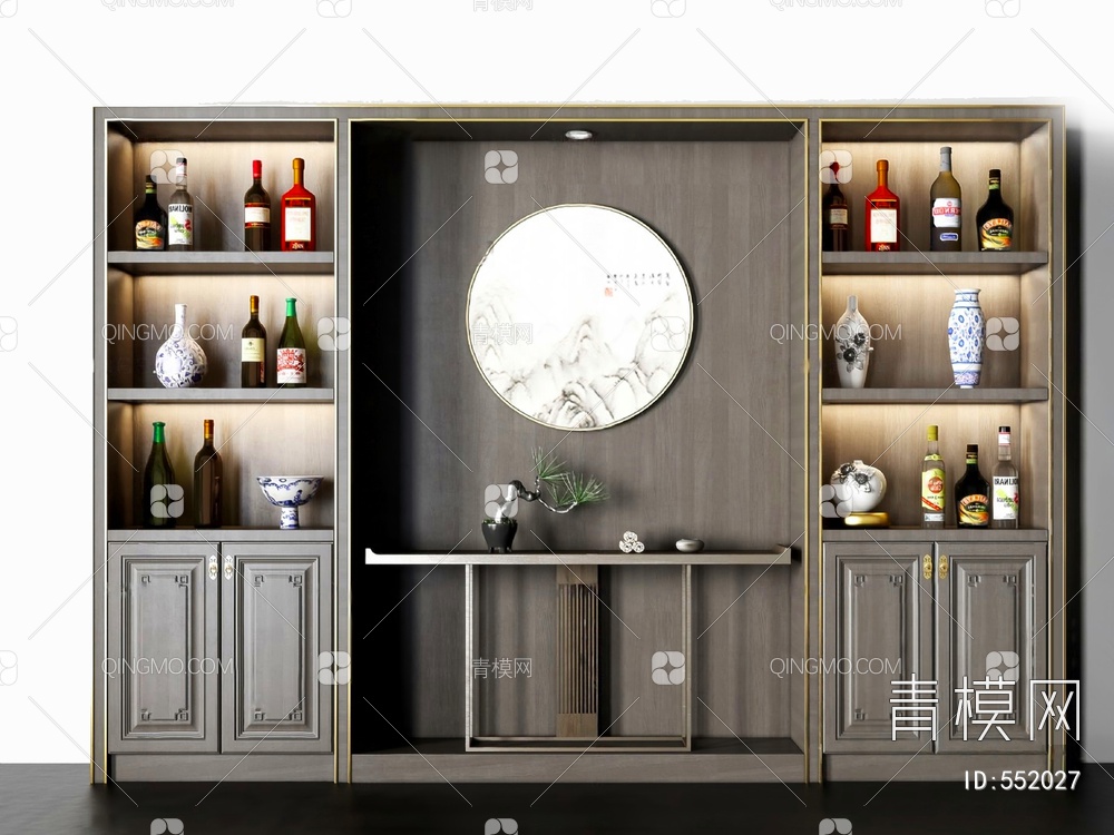 酒柜3D模型下载【ID:552027】