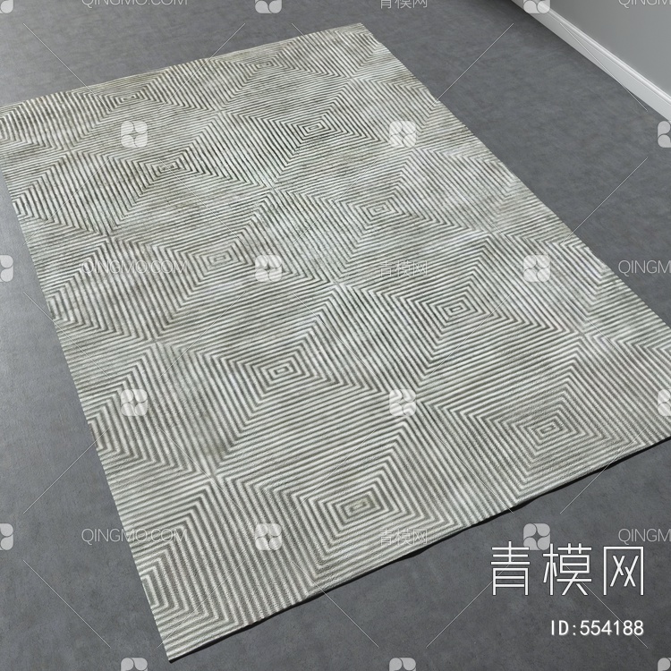 方形地毯vary材质下载【ID:554188】