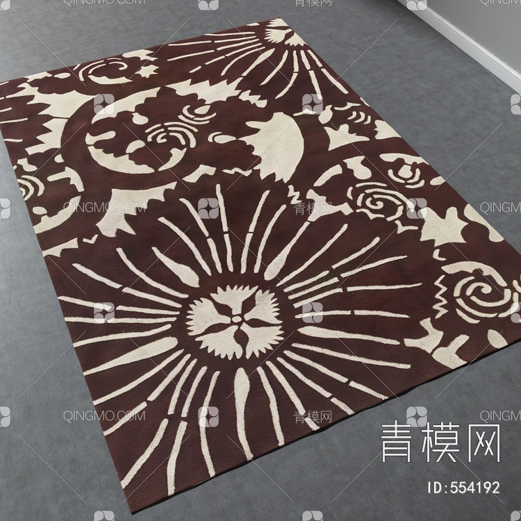 方形地毯vary材质下载【ID:554192】