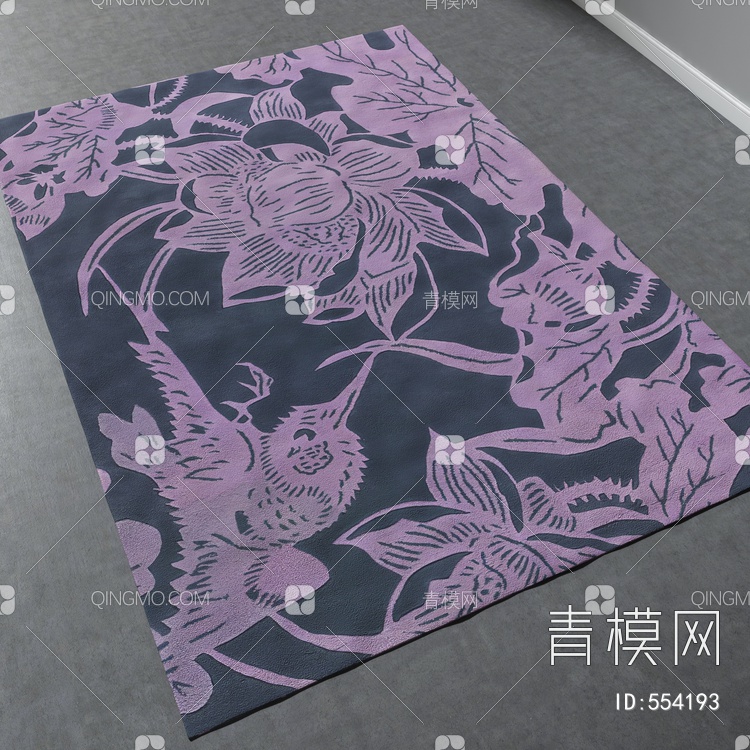 方形地毯vary材质下载【ID:554193】