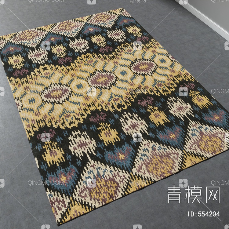 方形地毯vary材质下载【ID:554204】