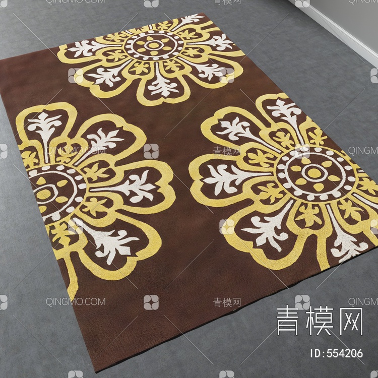 方形地毯vary材质下载【ID:554206】