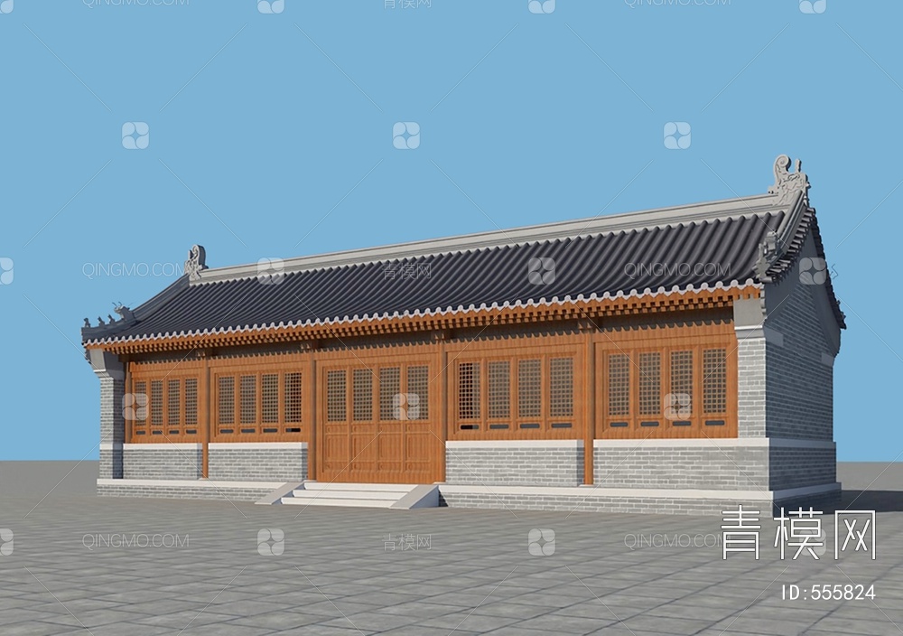 【古建3D模型】-中式VR有灯光有贴图MAX2016古建3d模型下载-ID555824-免费3Dmax模型库 - 青模3d模型网