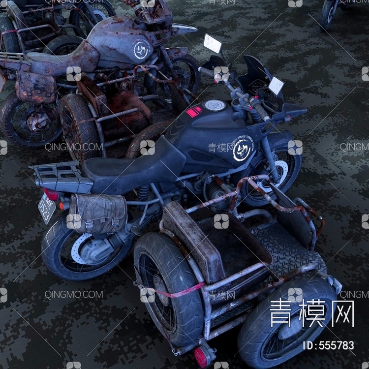 摩托车3D模型下载【ID:555783】