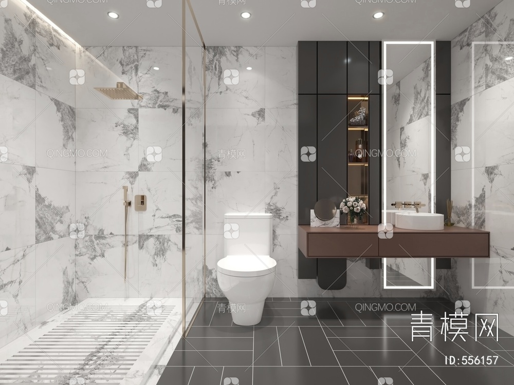 卫生间 浴室3D模型下载【ID:556157】