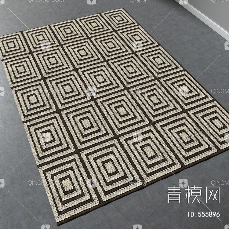 方形地毯vary材质下载【ID:555896】