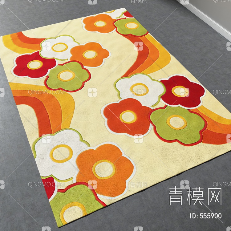 方形地毯vary材质下载【ID:555900】