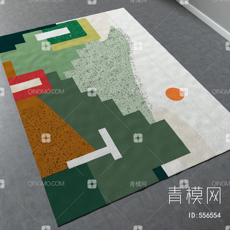 方形地毯vary材质下载【ID:556554】