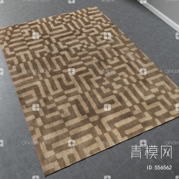 方形地毯vary材质下载【ID:556562】