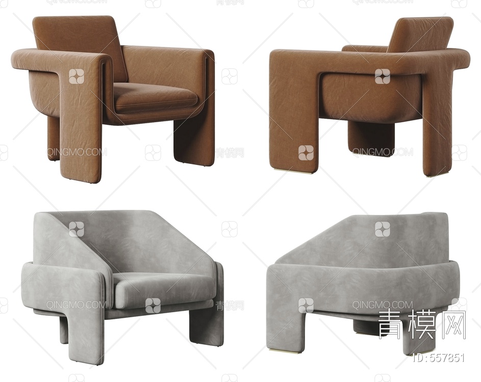 休闲椅 单椅3D模型下载【ID:557851】