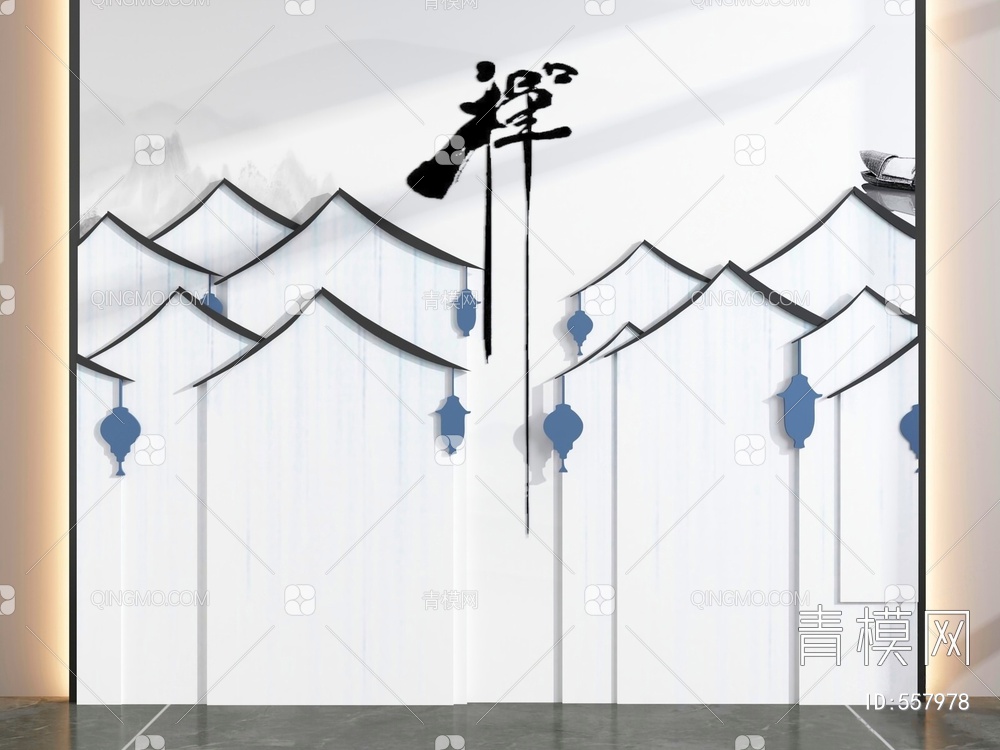 墙饰3D模型下载【ID:557978】