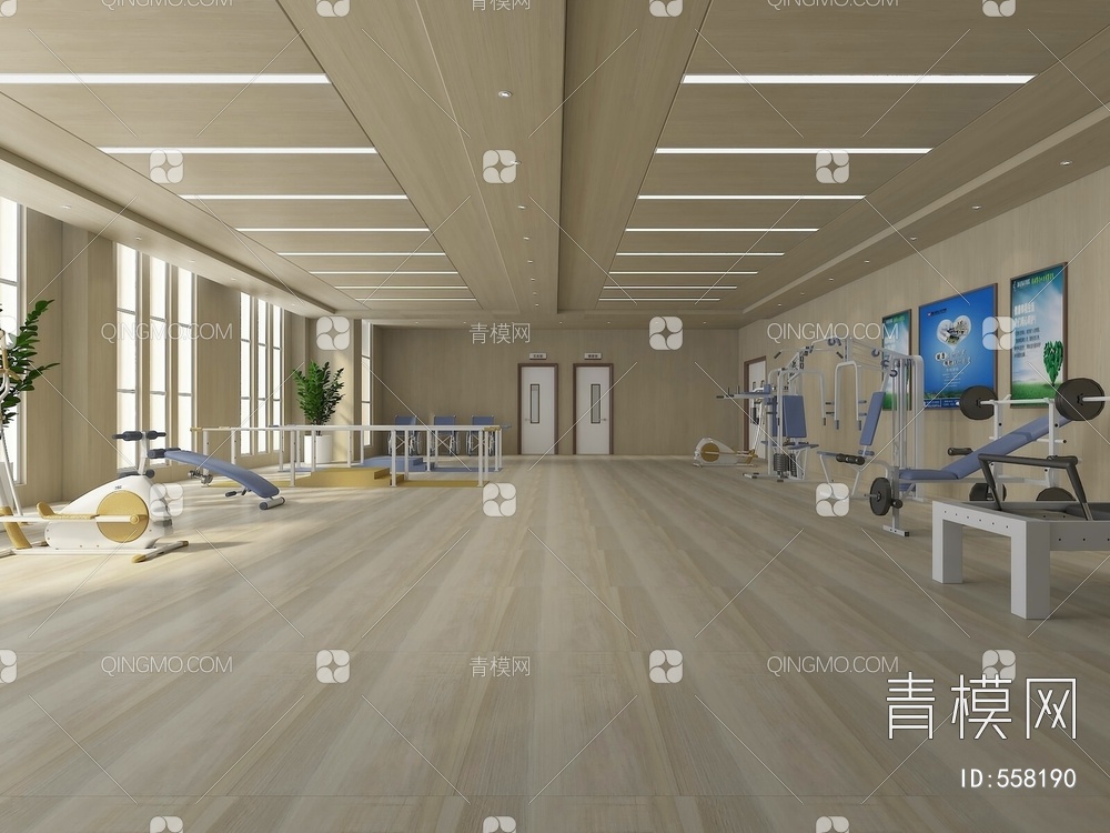 医院康复大厅3D模型下载【ID:558190】