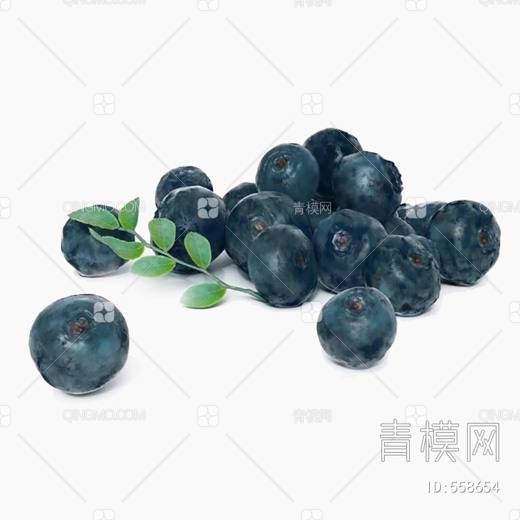 蓝莓3D模型下载【ID:558654】
