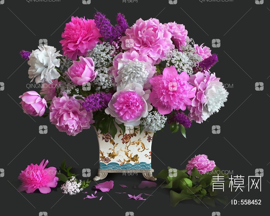 花瓶3D模型下载【ID:558452】