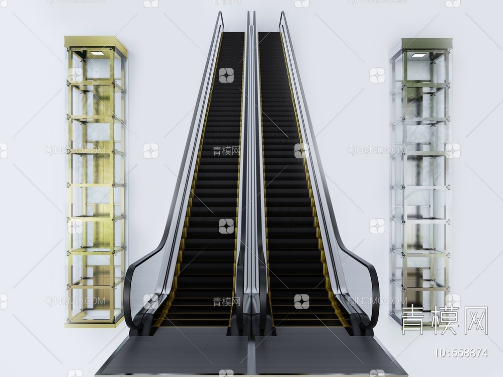 手扶电梯3D模型下载【ID:558874】