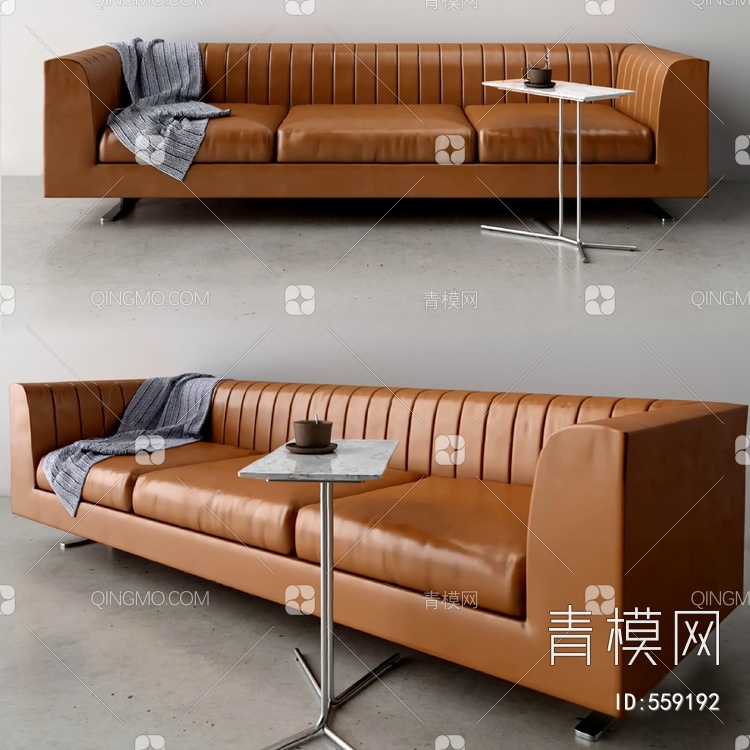 三人沙发3D模型下载【ID:559192】