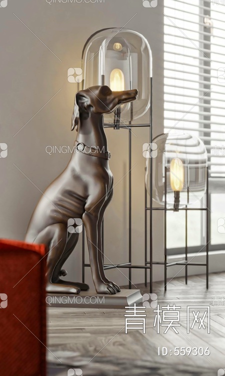 小狗雕塑3D模型下载【ID:559306】