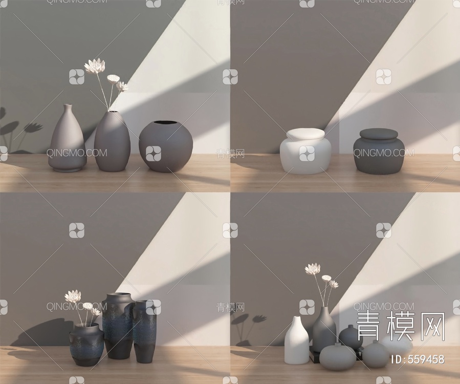 花瓶3D模型下载【ID:559458】