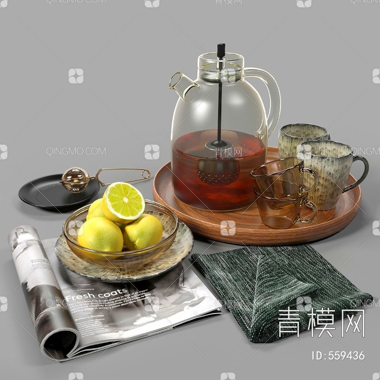 茶具3D模型下载【ID:559436】