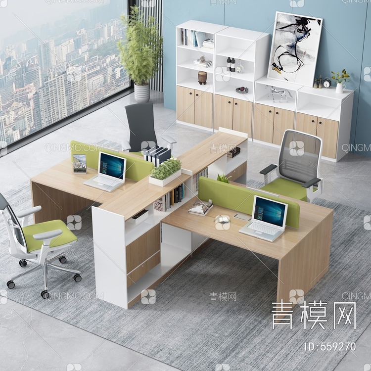 办公桌椅3D模型下载【ID:559270】