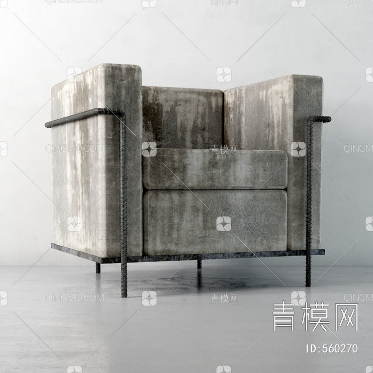 单人沙发3D模型下载【ID:560270】
