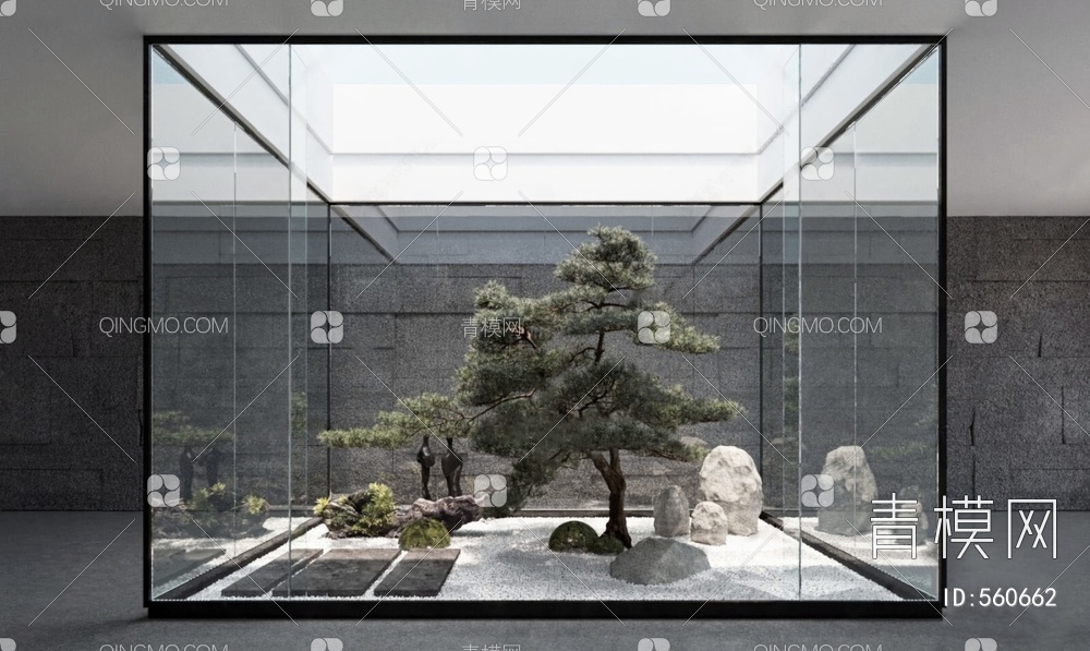 酒店中庭景观3D模型下载【ID:560662】