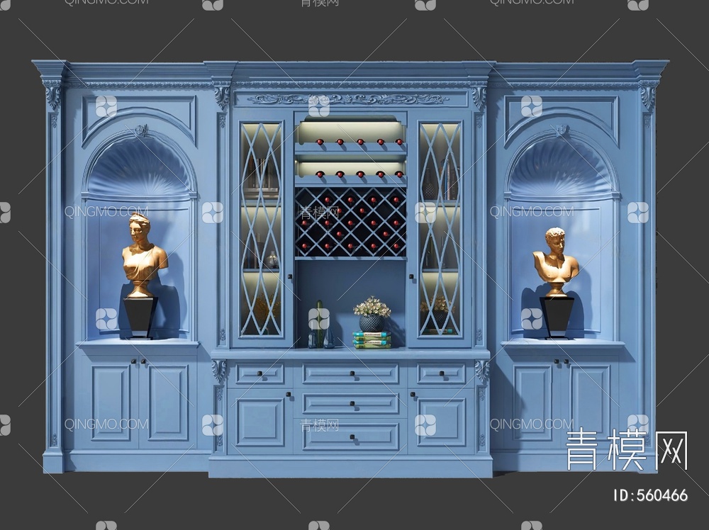 酒柜3D模型下载【ID:560466】