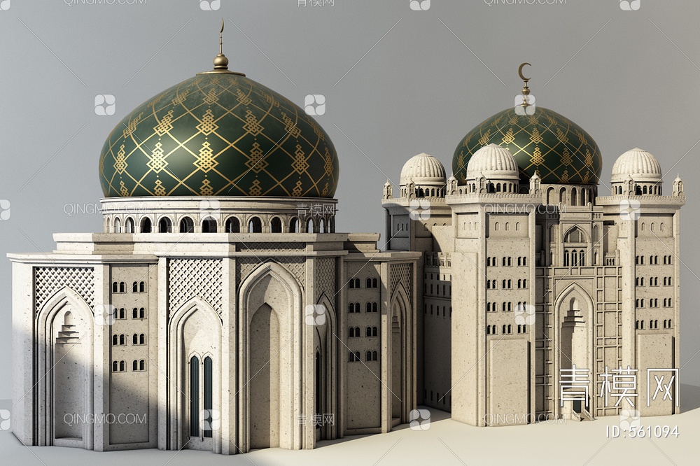 国外伊斯兰古建筑3D模型下载【ID:561094】