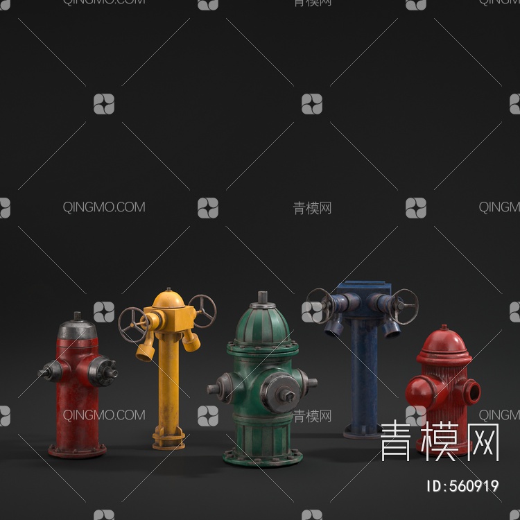 消防设施 消防栓3D模型下载【ID:560919】