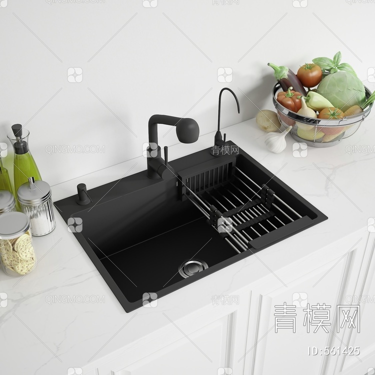 水槽 洗菜盆3D模型下载【ID:561425】