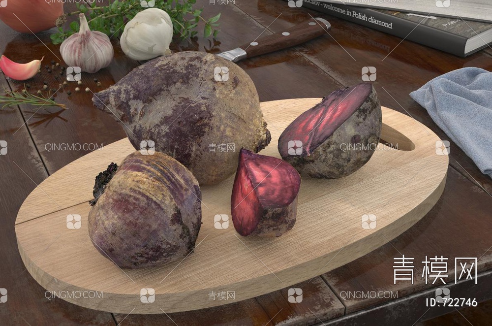 食物紫薯3D模型下载【ID:722746】