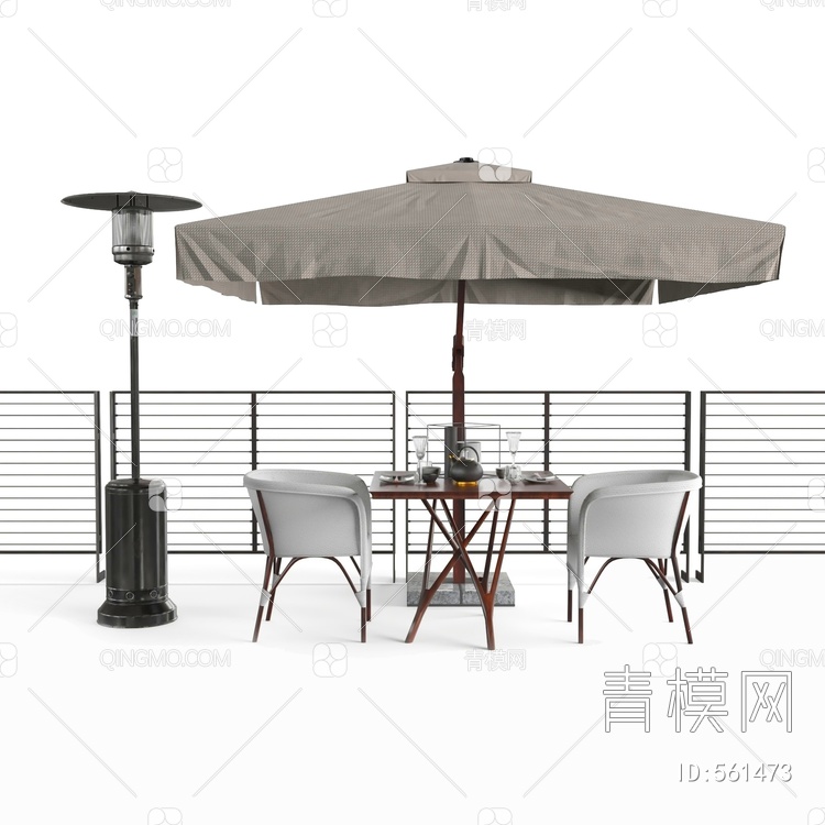 休闲桌椅3D模型下载【ID:561473】