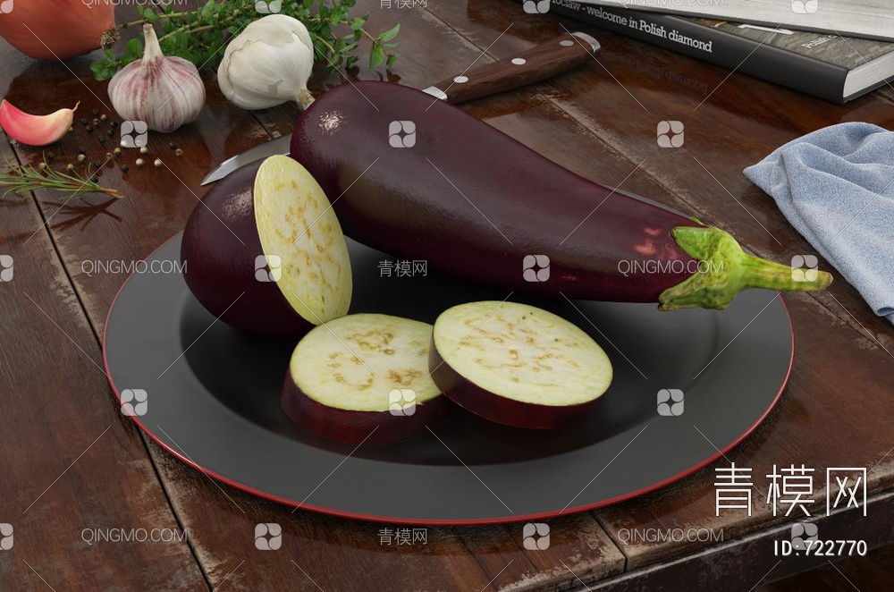 食物茄子3D模型下载【ID:722770】